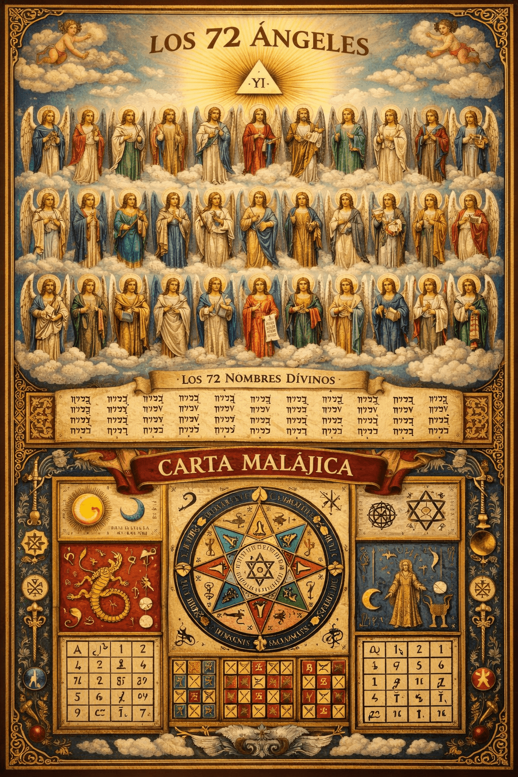 Ángeles guardianes y carta malájica